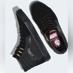 Vans Earth Marvel Black Panther High Tops, Men's Size 10. Black.